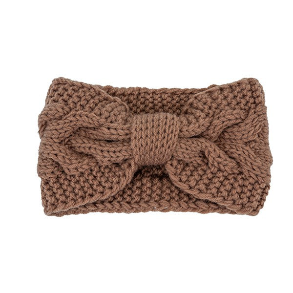 Winter Crochet Bow Twisted Head Band (6 Colors)