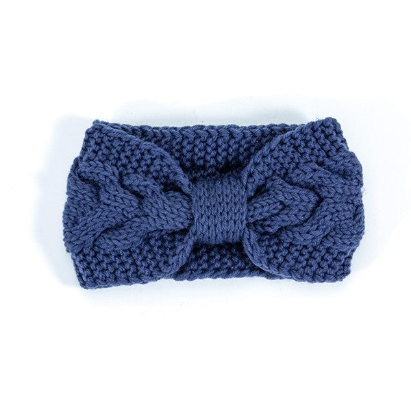 Winter Crochet Bow Twisted Head Band (6 Colors)