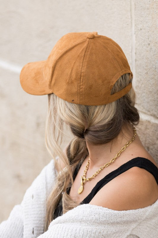 Suede Boyfriend Ball Cap Hat (6 Color Options)