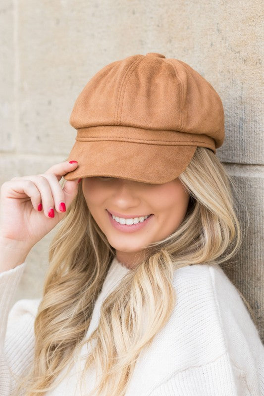 Suede Newsboy Cap (3 Colors)