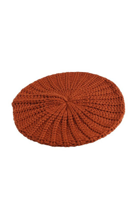 Knitted Cable Knit Fashion Beret