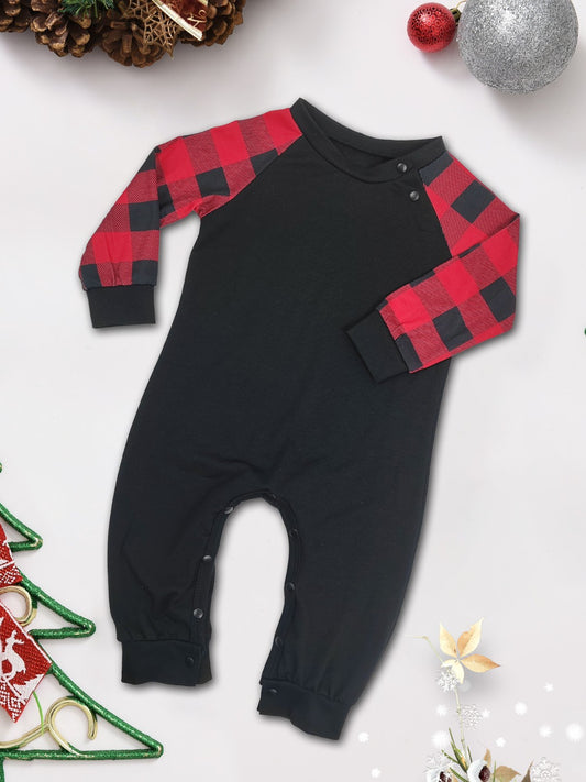 Raglan Sleeve Top and Plaid Pants Set (infant)