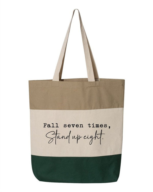 Fall Seven Times. Stand Up Eight Tote Bag (6 colors)