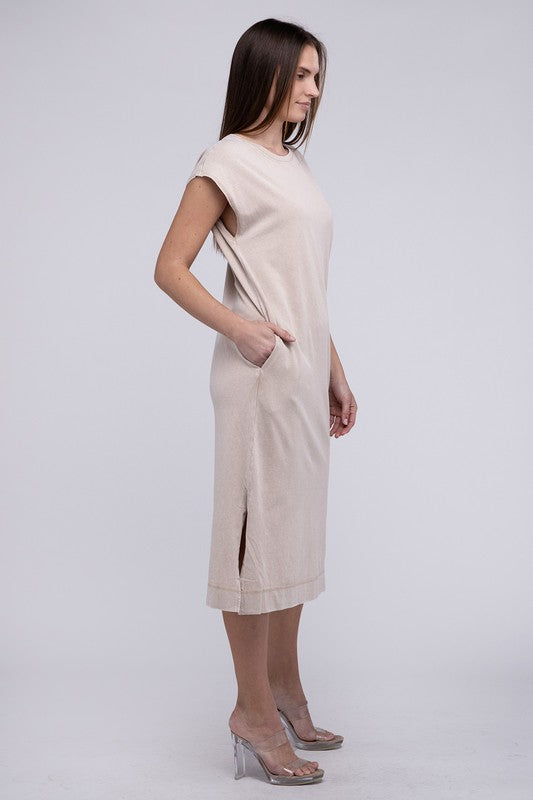 Casual Comfy Sleeveless Midi Dress (3 Color Options)