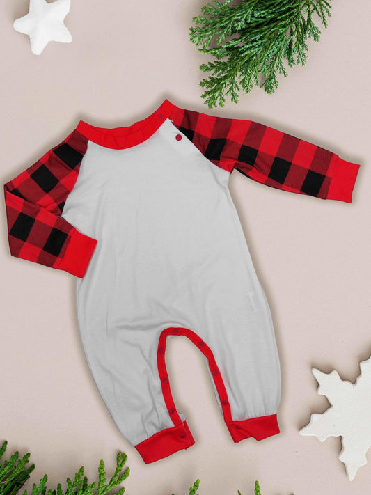 Raglan Sleeve Top and Plaid Pants Set (infant)