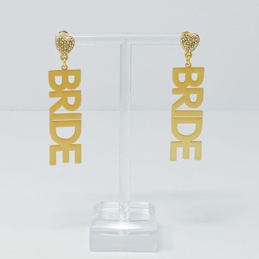 Say I Do Bride Earrings (gold and silver)