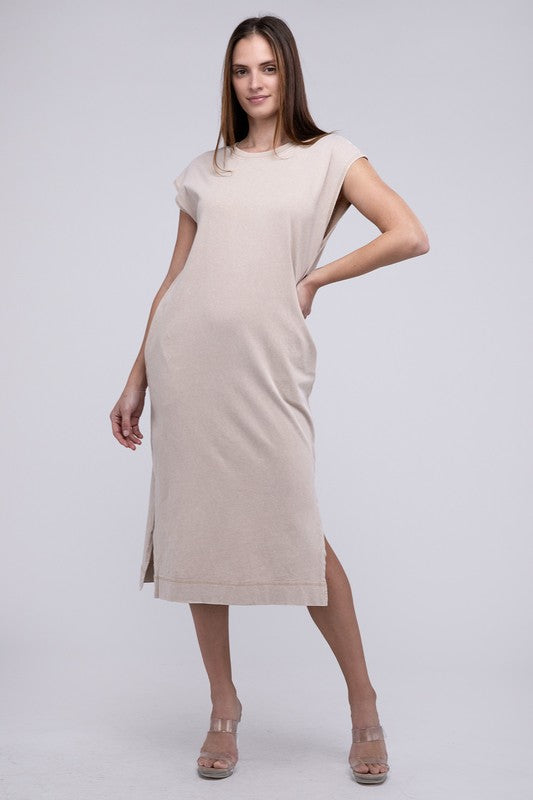 Casual Comfy Sleeveless Midi Dress (3 Color Options)