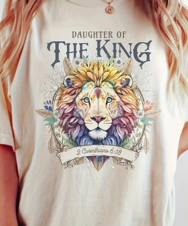 Women's Lion Print Crew Neck T-Shirt