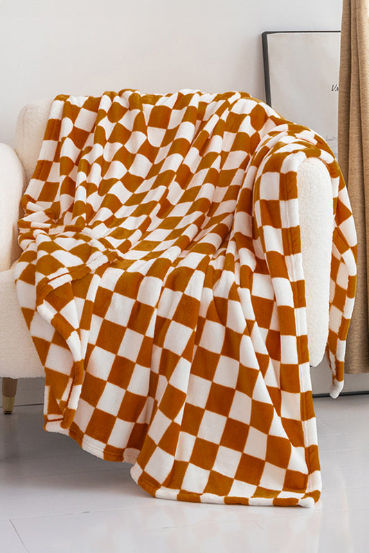 Checkerboard Printed Soft Throw Blanket (5 Colors)